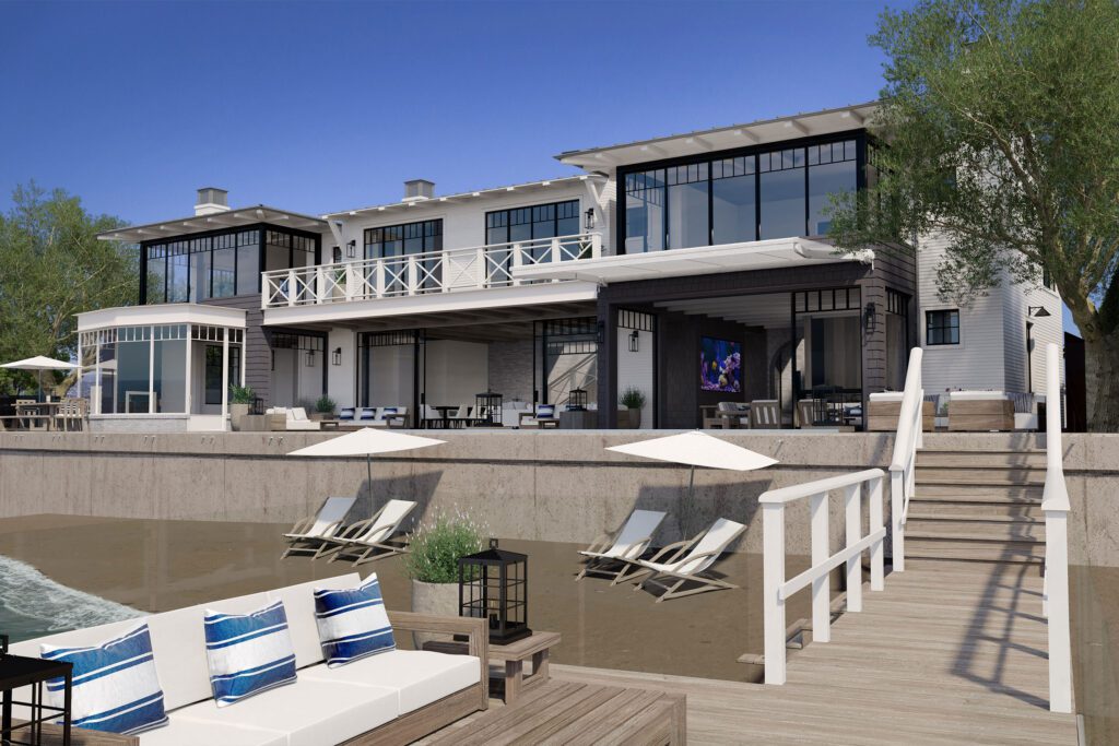 Robert Sinclair, Architect 3D architectural dock rendering in Newport Beach, CA