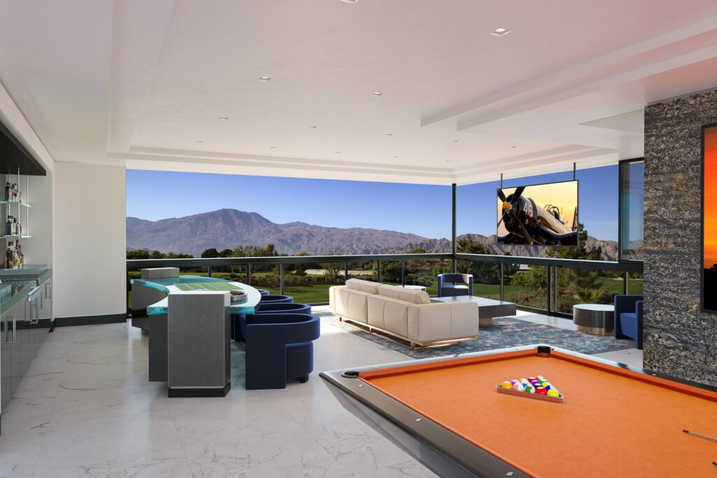 South Coast Architects 3D architectural game room rendering in La Quinta, CA