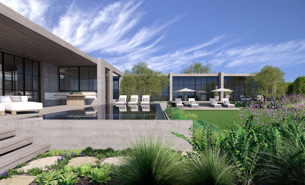 Eric Olsen Design 3D architectural pool rendering in Newport Beach, CA