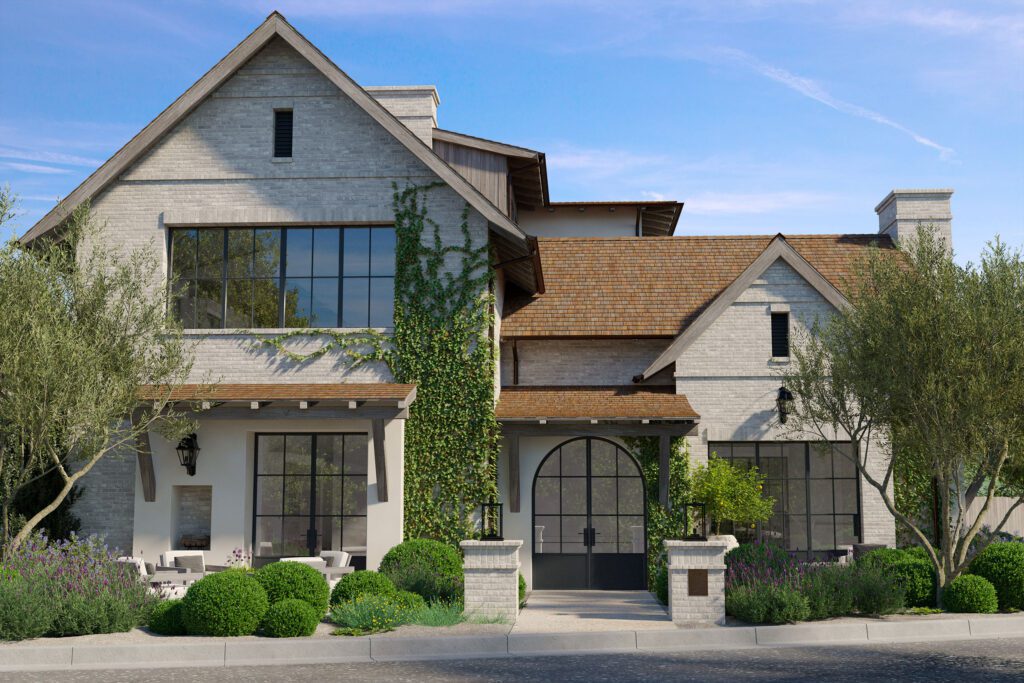 Eric Olsen Design 3D architectural front brick rendering in Newport Beach, CA